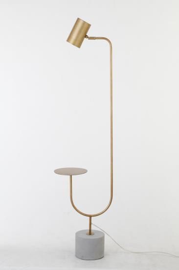 Selma Gold Finish Floor Lamp