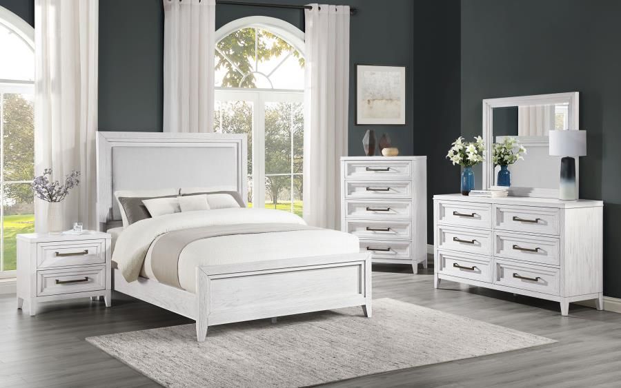 Seville Distressed White Bedroom Set