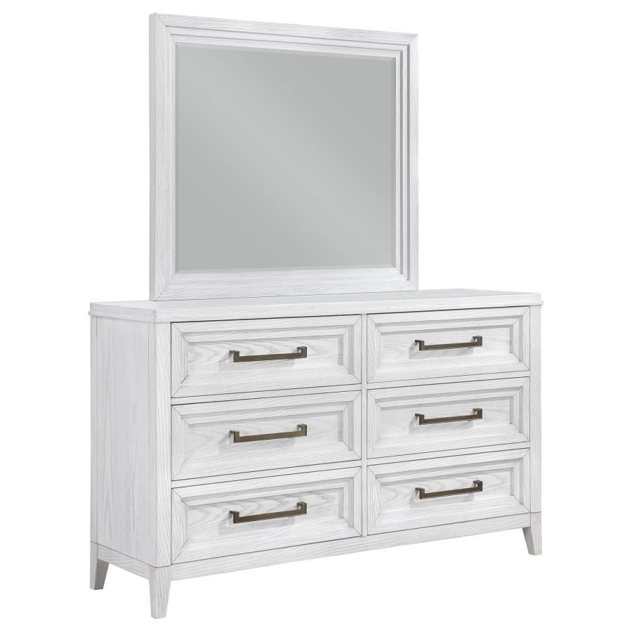 Seville Distressed White Dresser