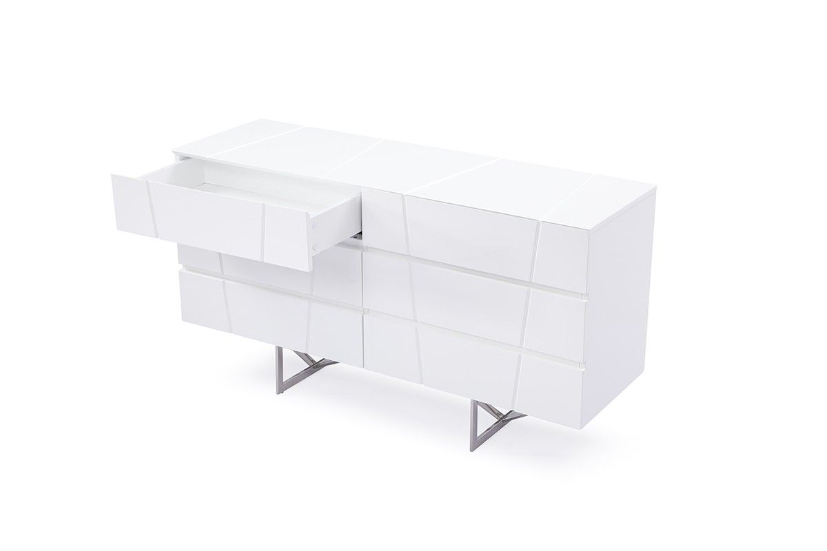 Sharlet White Lacquer Dresser