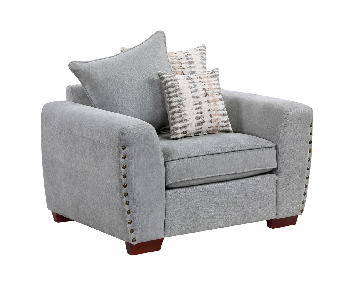 Shelton Grey Chenille Chair