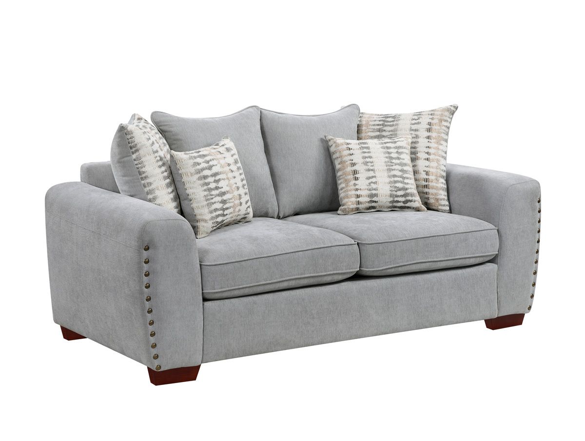 Shelton Grey Chenille Loveseat