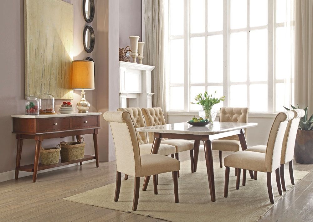 Sherman Marble Top Dining Table Set