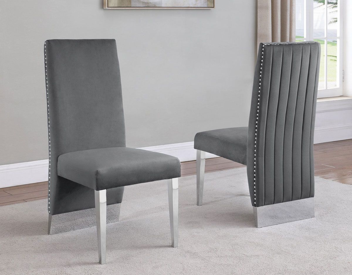 Simon Grey Velvet Dining Chairs