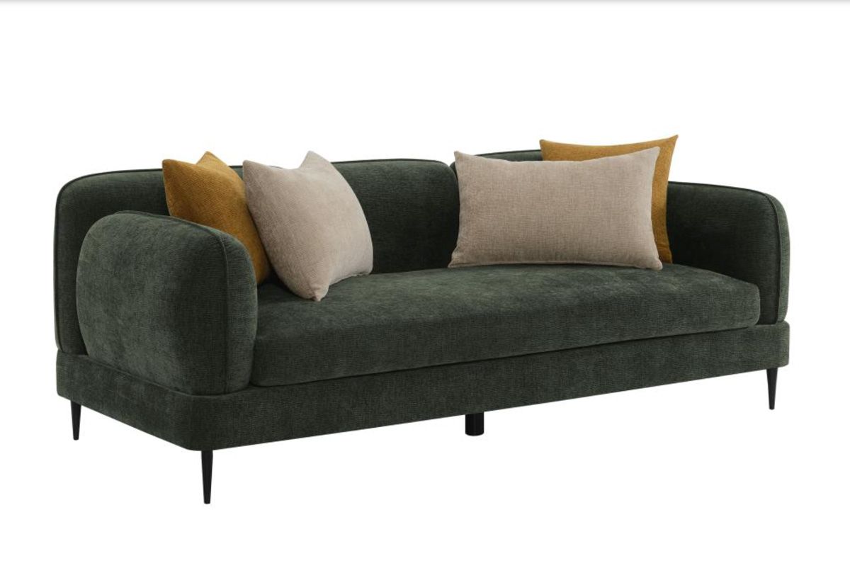 Simone Modern Sofa Green Chenille