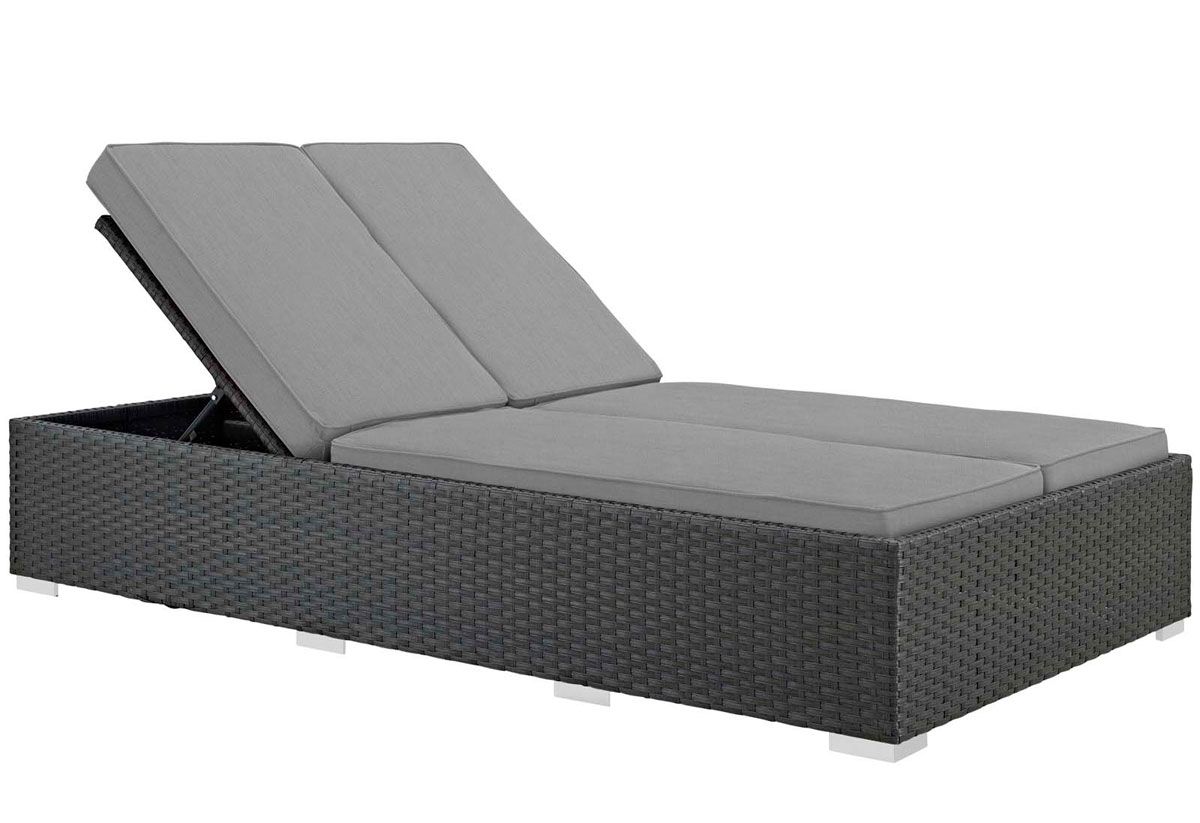 Sojourn Grey Outdoor Double Chaise Lounge