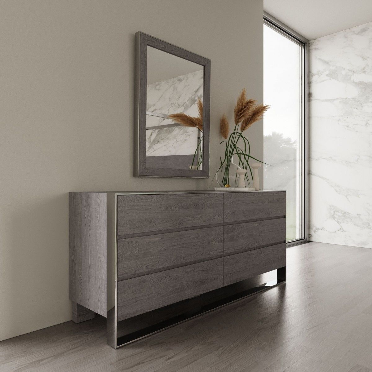 Solivita Modern Style Dresser With Mirror