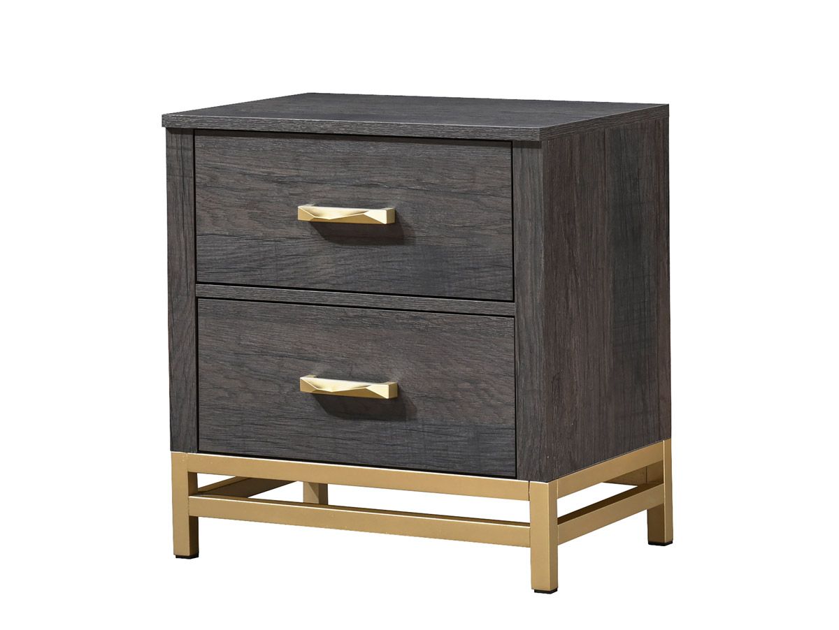 Sonoma Night Stand With Gold Accents