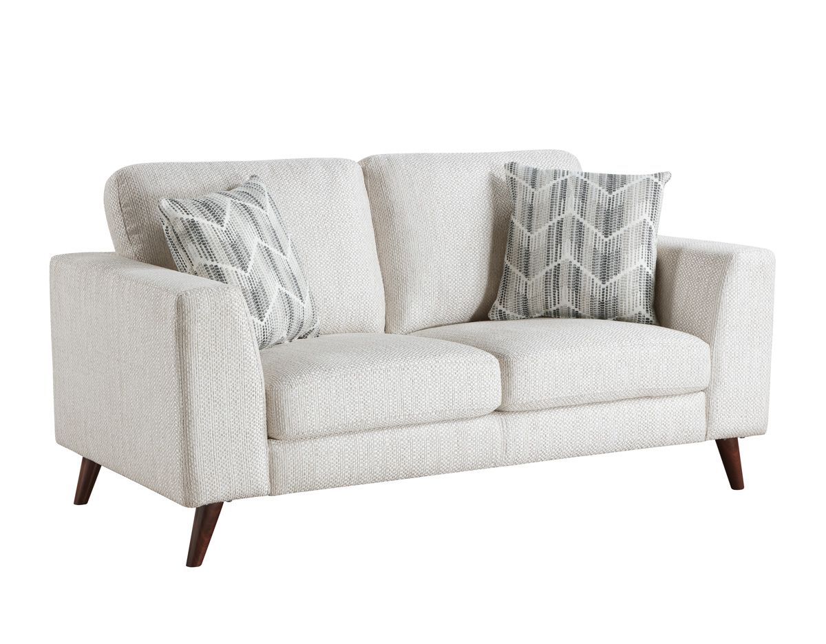 Strozza Silver Cloud Fabric Casual Loveseat