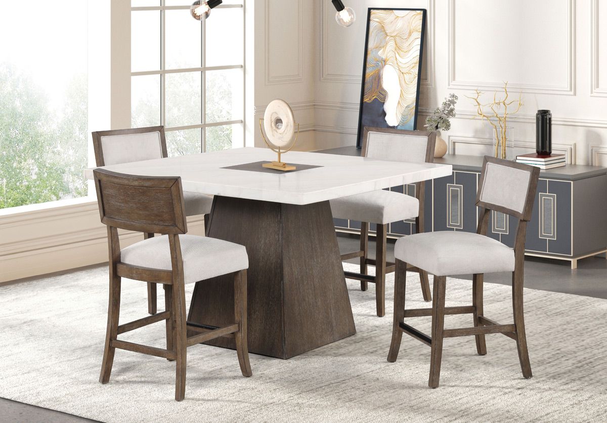 Summit Marble Counter Height Table Set