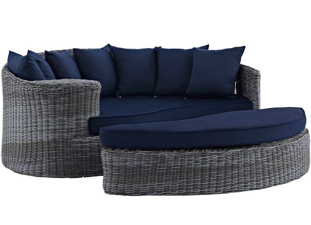 Summon Navy Outdoor Patio Daybed