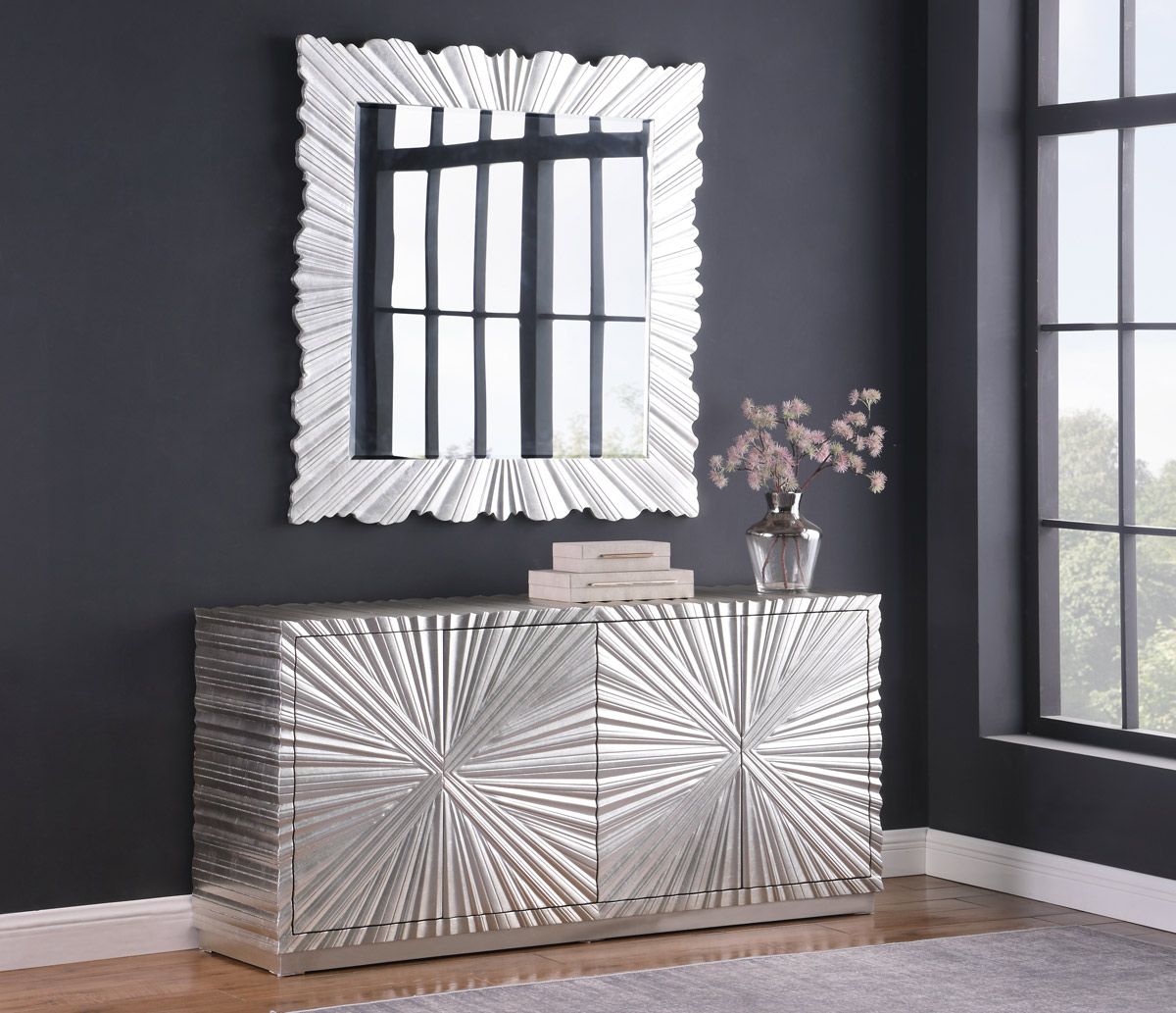 Sunshine Silver Finish Sideboard