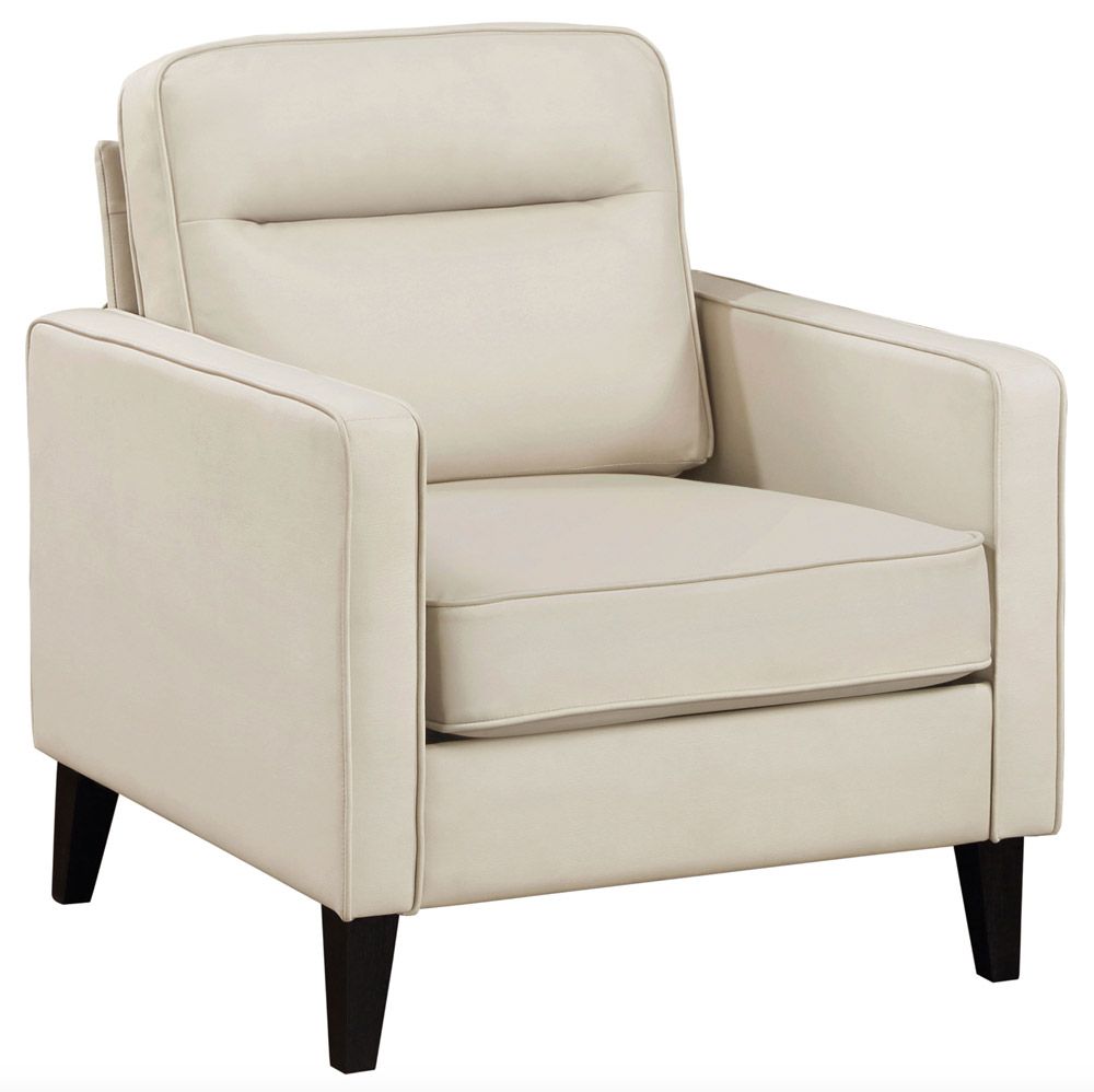 Suzy Cream Leather Casual Chair