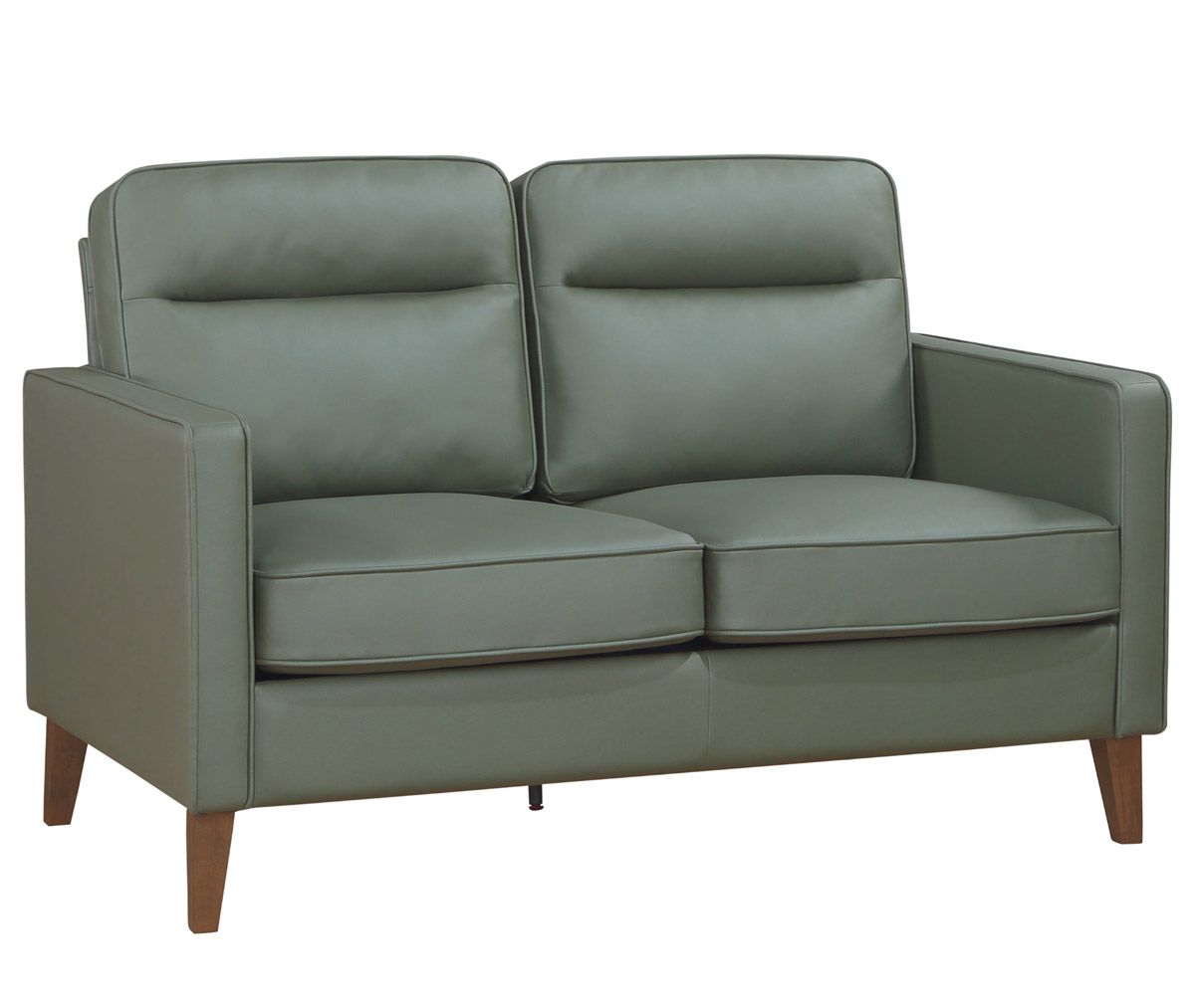 Suzy Green Leather Casual Loveseat