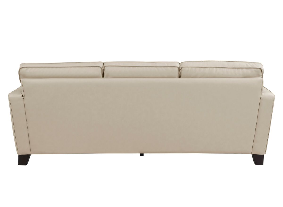 Talon Beige Top Grain Leather Sofa Back