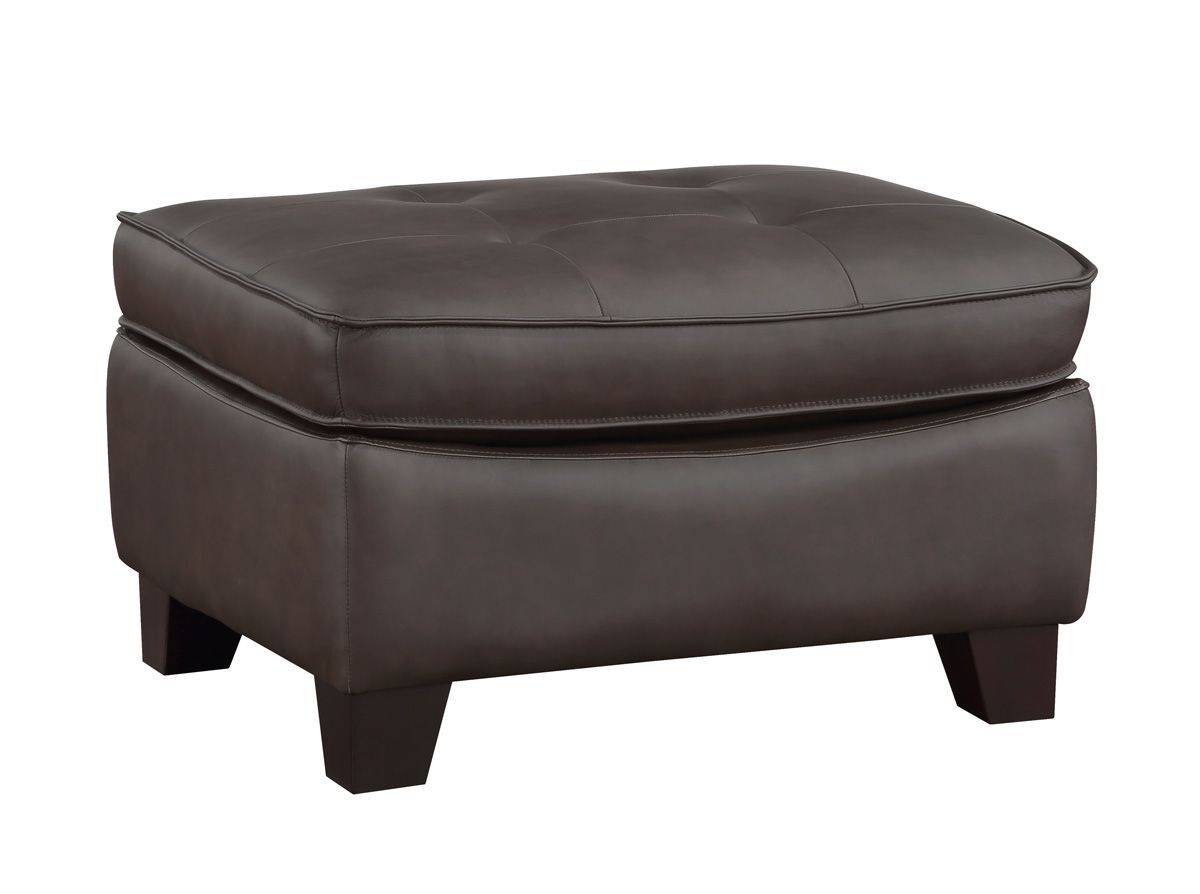 Talon Top Grain Leather Ottoman