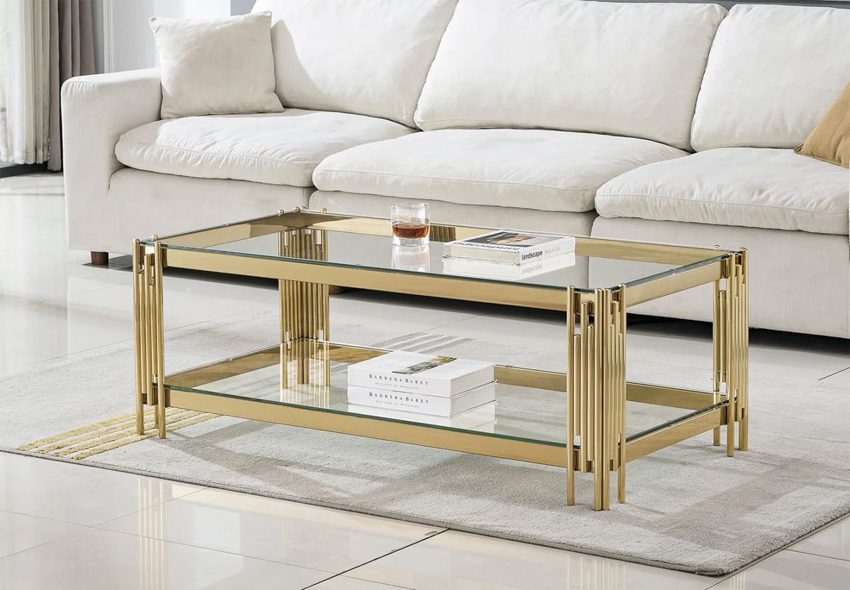 Tango Gold Finish Coffee Table