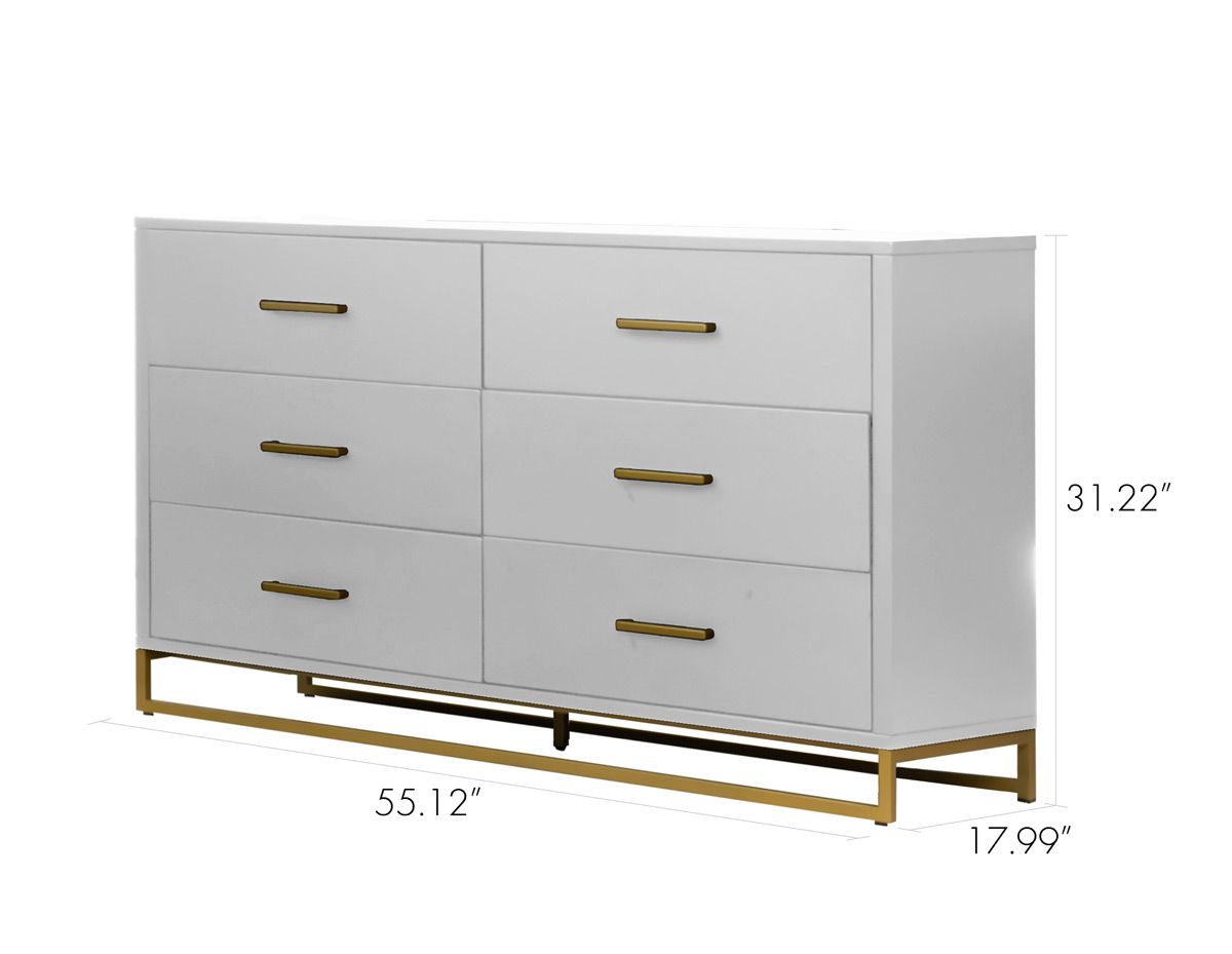 Taxido White Gold Dresser