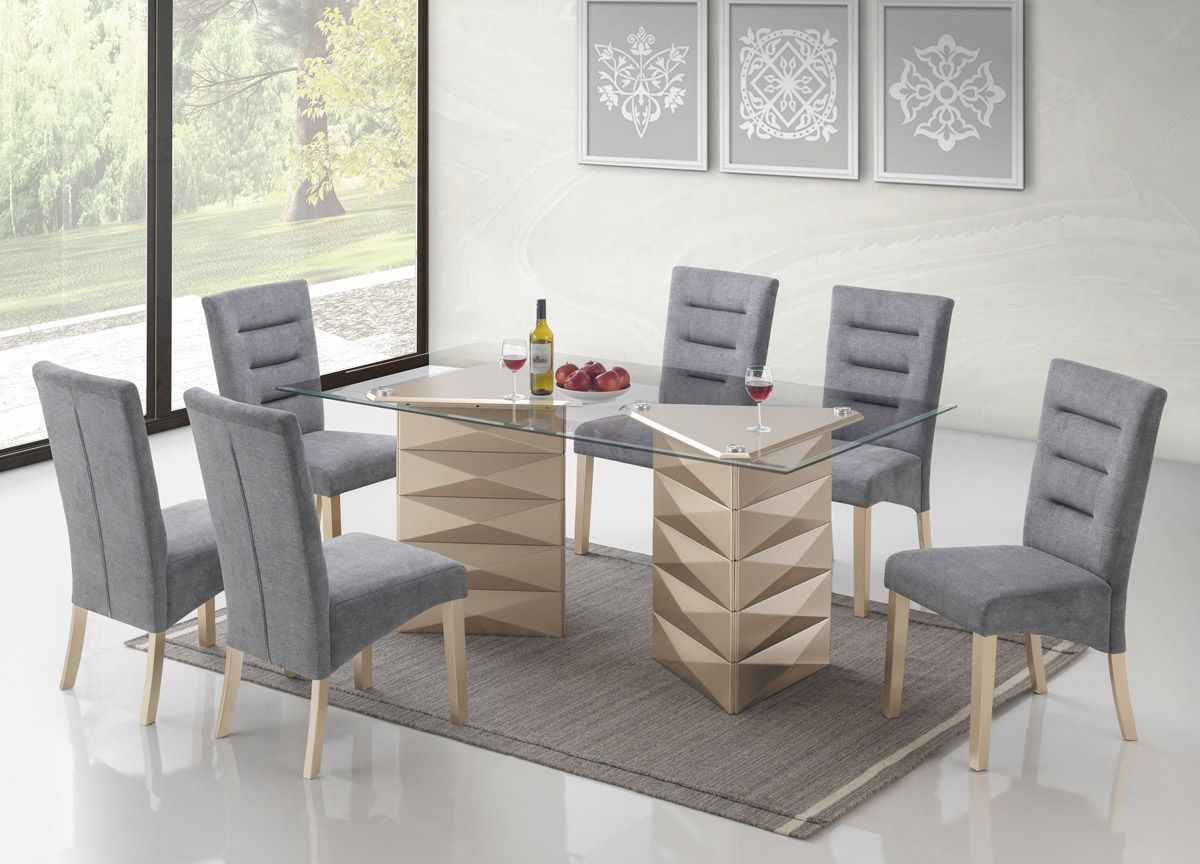 Tevin Glass Top Dining Table Set