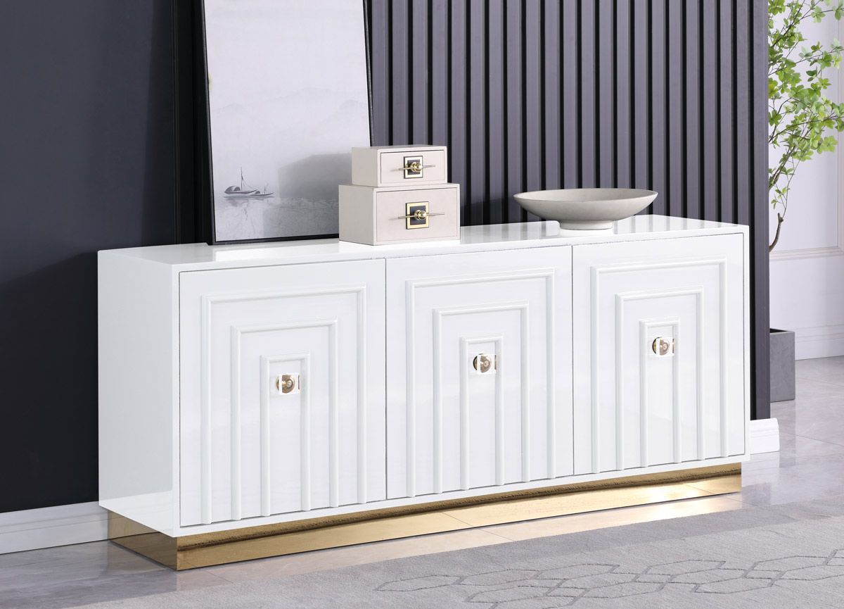 Thaddeus White Lacquer Sideboard