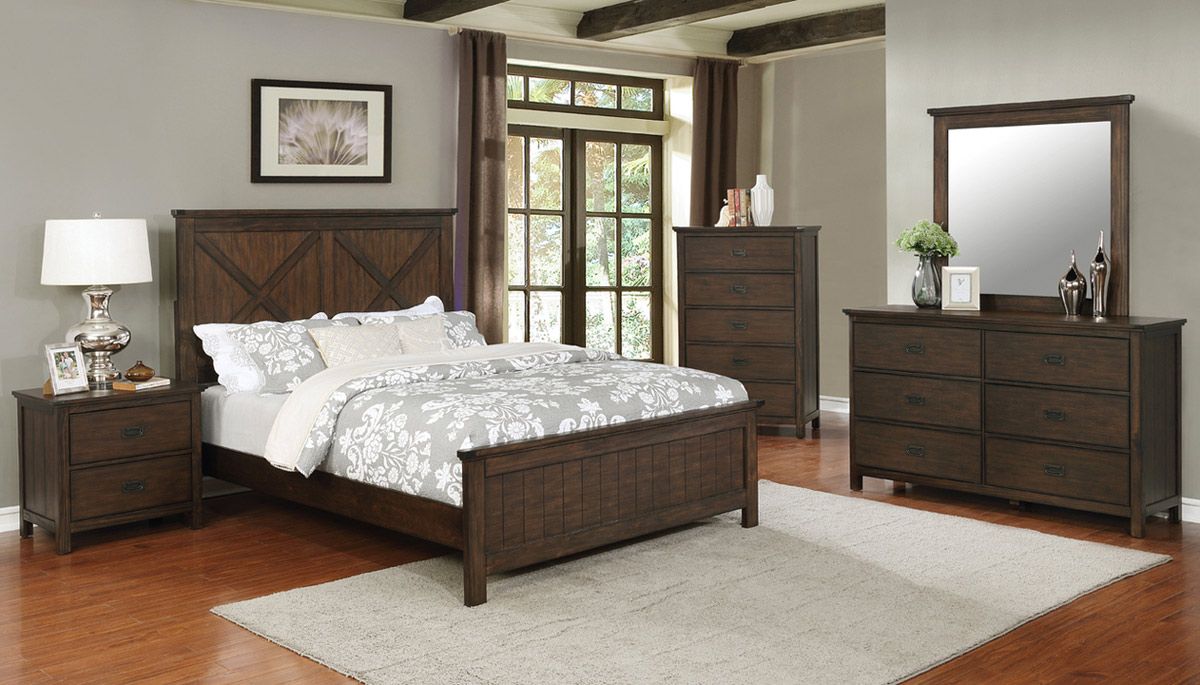 Tiana Rustic Finish Bedroom Collection