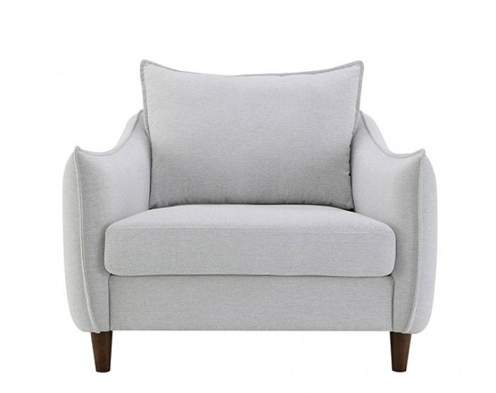 Tirrel Contemporary Chair Light Grey Chenille