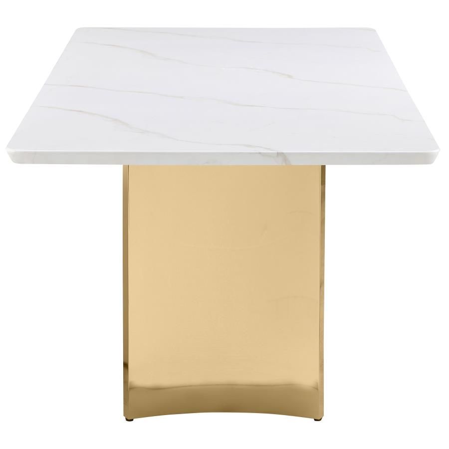 Titan Dining Table With Gold Base