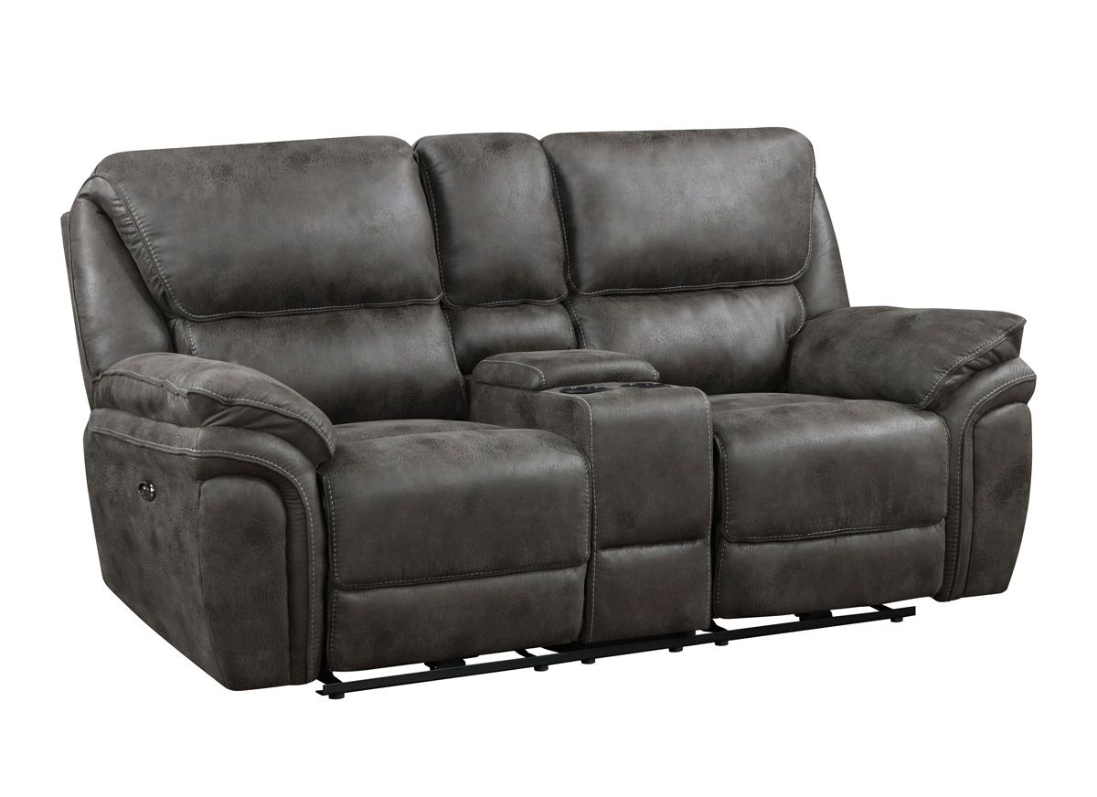 Tomas Grey Power Recliner Loveseat