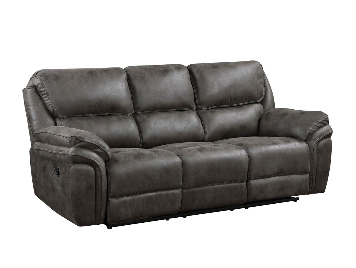 Tomas Grey Microfiber Recliner Sofa