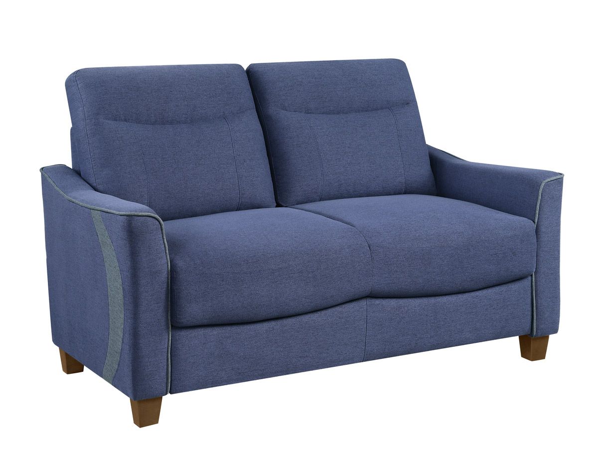 Tradilla Blue Linen Loveseat