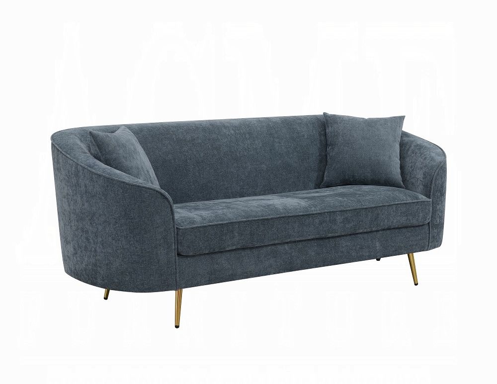 Trey Cobalt Blue Chenille Sofa