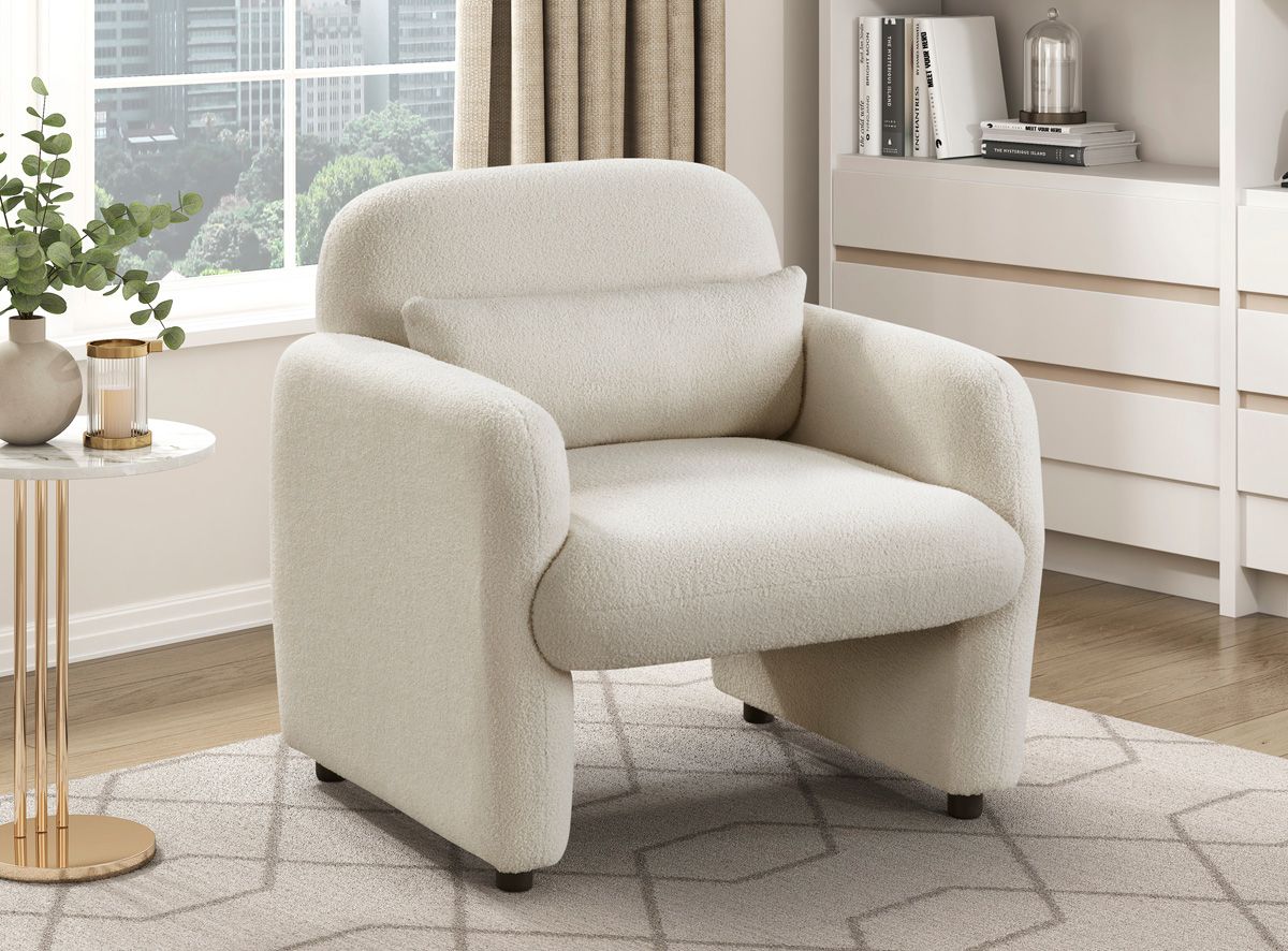 Trinidad Ivory Boucle Accent Chair