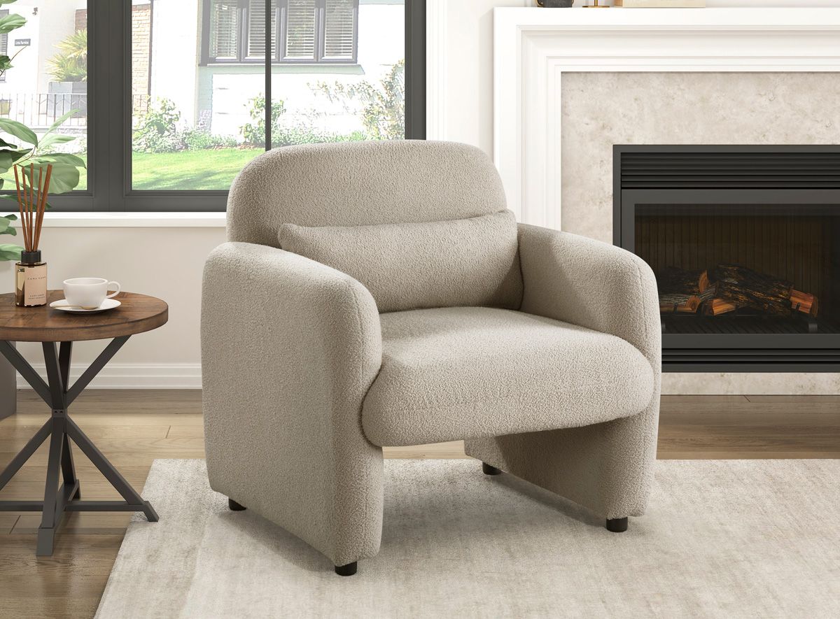 Trinidad Taupe Boucle Accent Chair