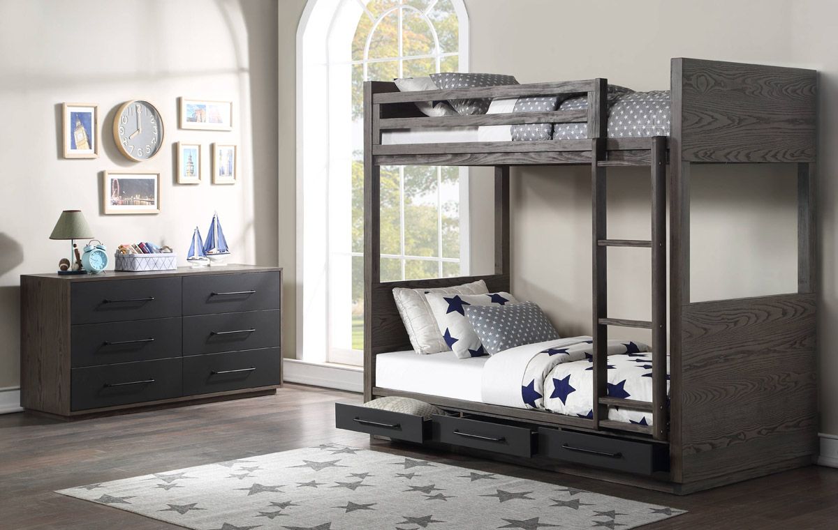 Tritan Bunk Bed With Drawers