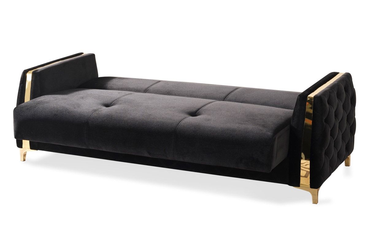 Tucker Black Sofa Bed With Storage