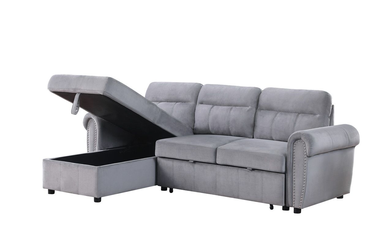 Turner Grey Sectional With Storage