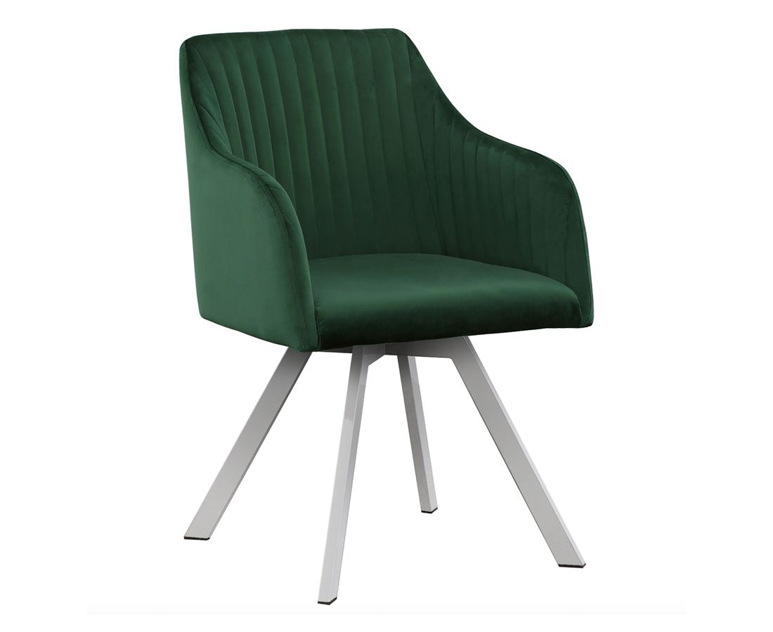 Americano Green Velvet Swivel Chair