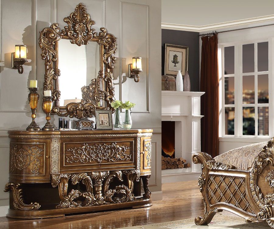 Uxmal Victorian Style Dresser Mirror