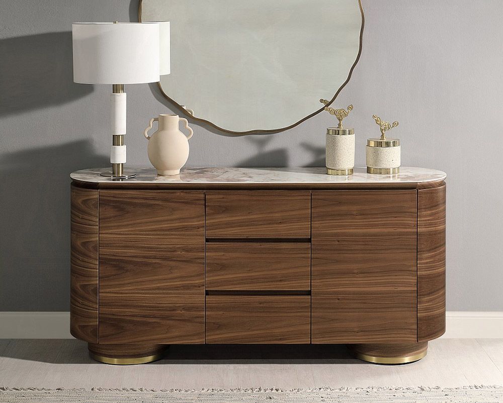 Valor Walnut Finish Server