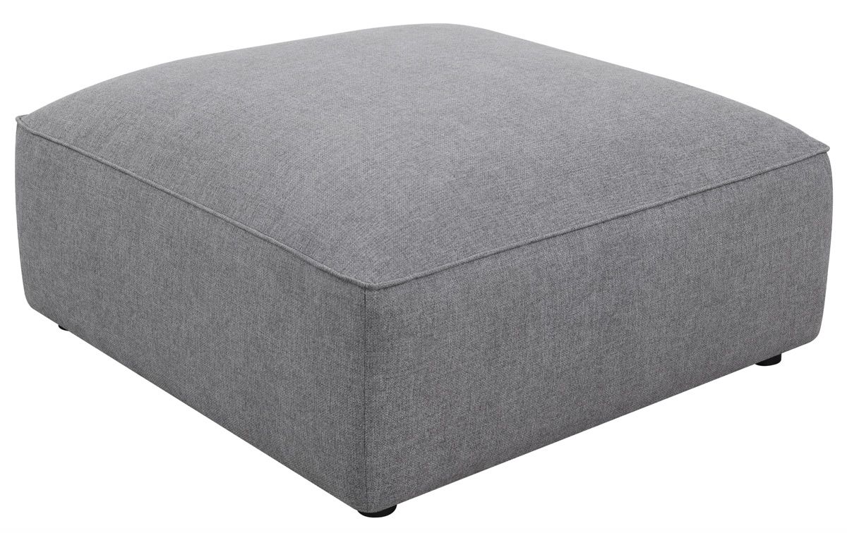 Vega Grey Fabric Ottoman