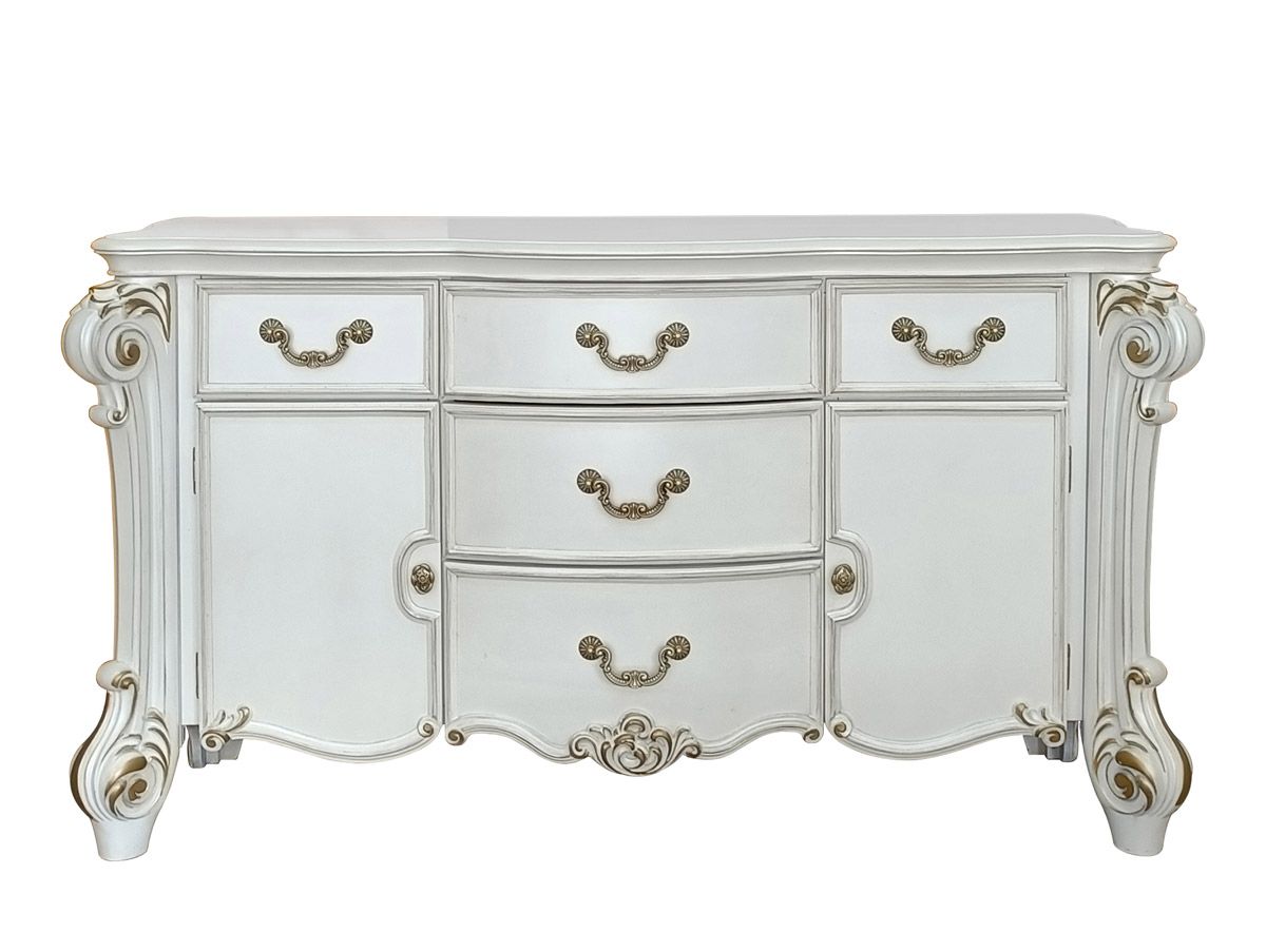 Vendome Antique White Victorian Dresser