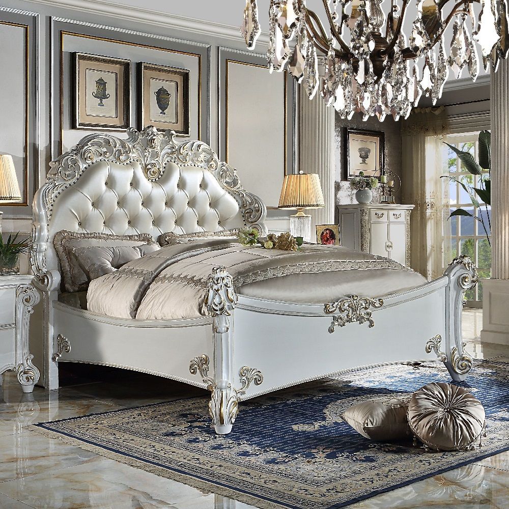 Vendome Traditional Style Bed Antique White