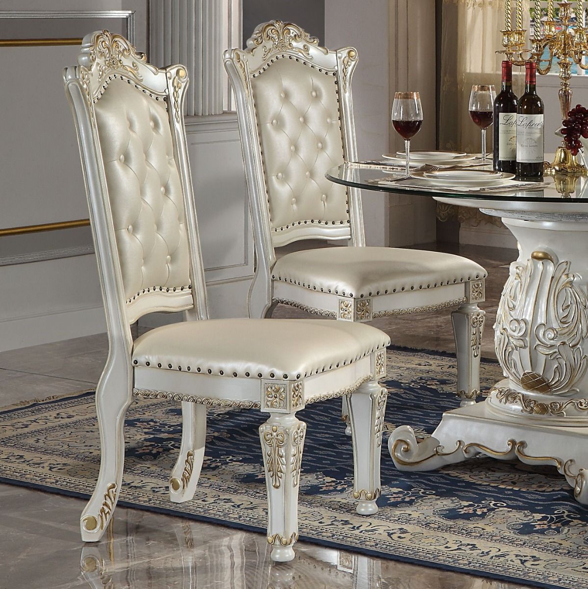 Vendome White Dining Chair