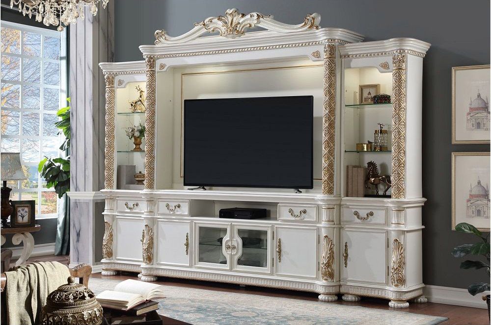 Vendome White Entertainment Center