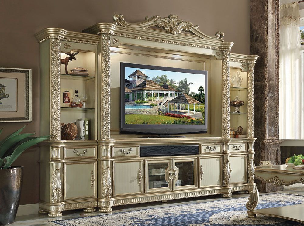 Vendome Patina Gold Entertainment Center