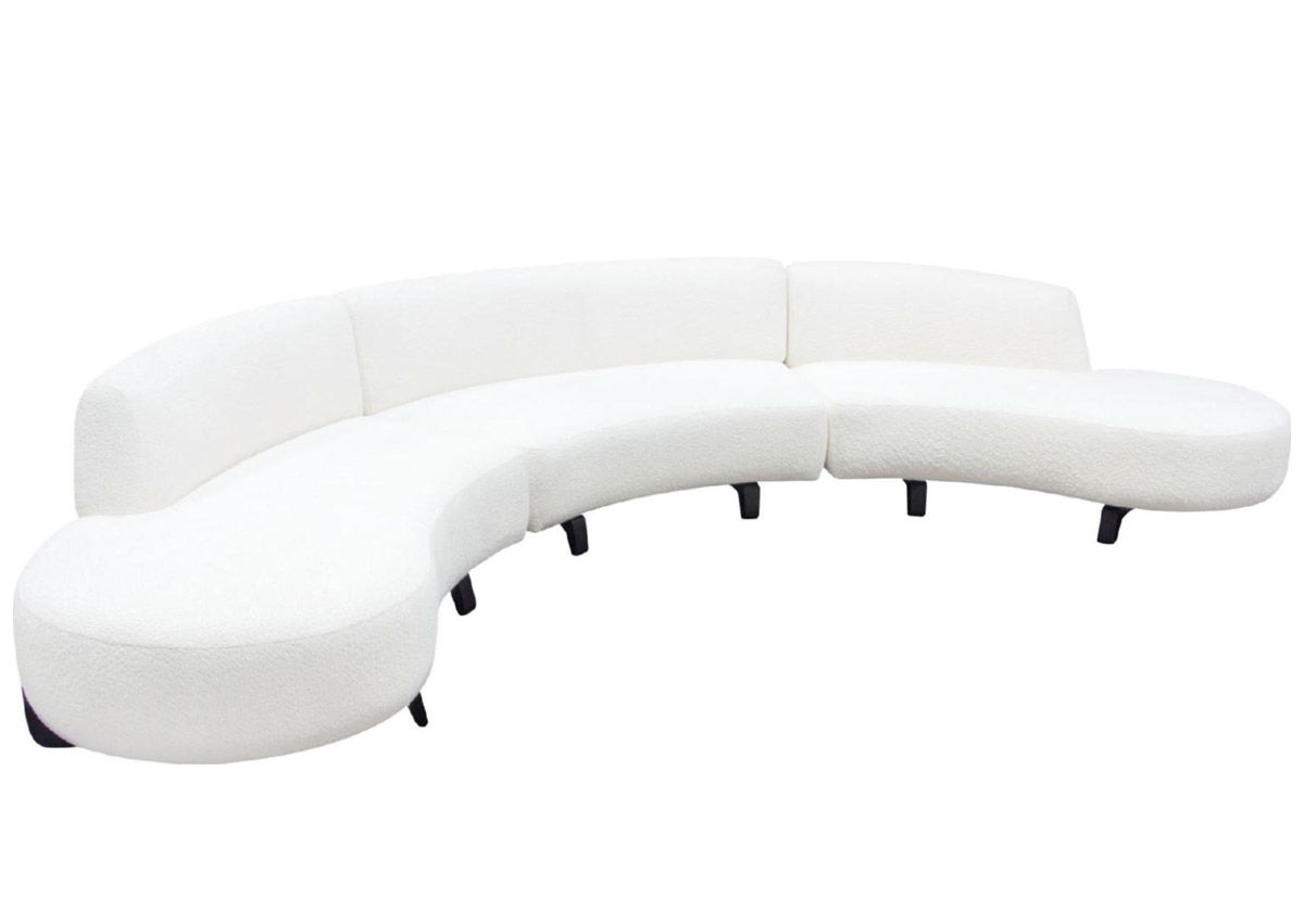 Rosalie Curved Sofa With Armless Loveseat