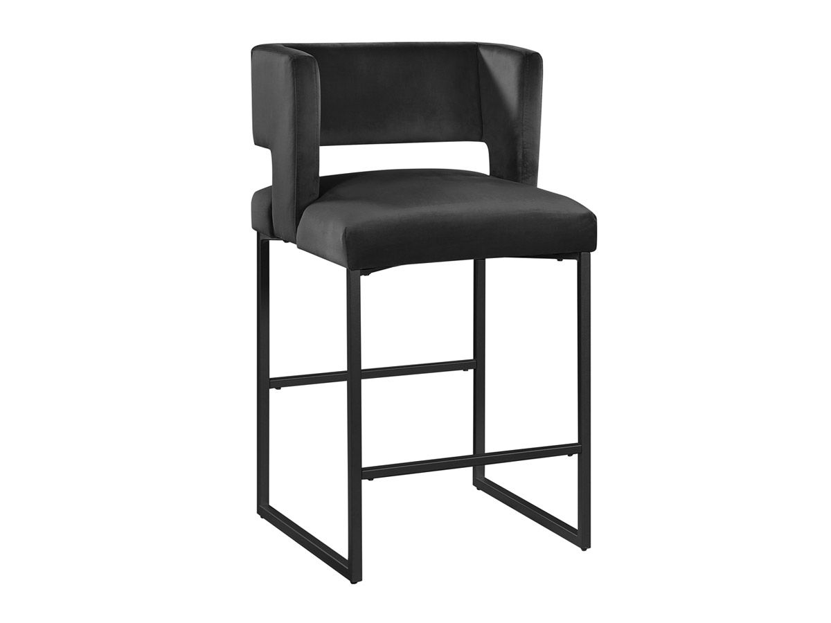 Vevey Black Velvet Counter Height Chairs