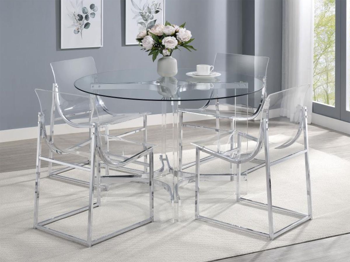 Viken Acrylic Dining Table Set