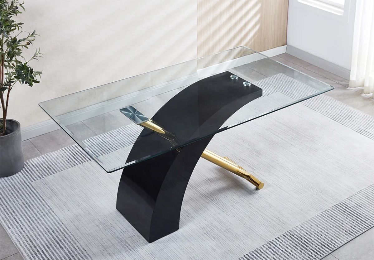 Vion Black Lacquer Dining Table