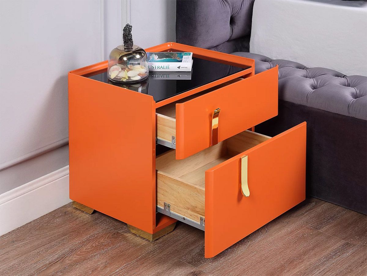 Vivar Orange Night Stand Drawer